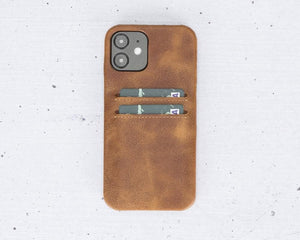 Apple iPhone 12 Series Ultra Cover Card Holder / UC iPhone 12 Pro 6.1" / Tan Bouletta