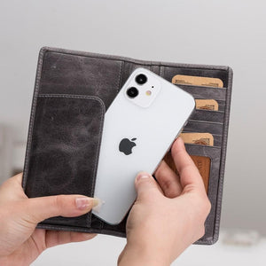 Evra Universal Leather Wallet Case 7"