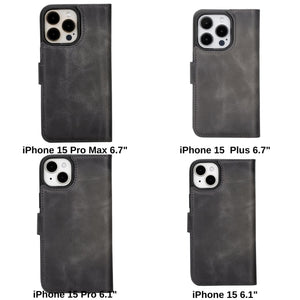 iPhone 15 Series Leather Wallet Case