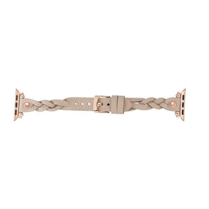 Leather Apple Watch Bands - Ferro Braided Wanda Rose Gold Trok Style