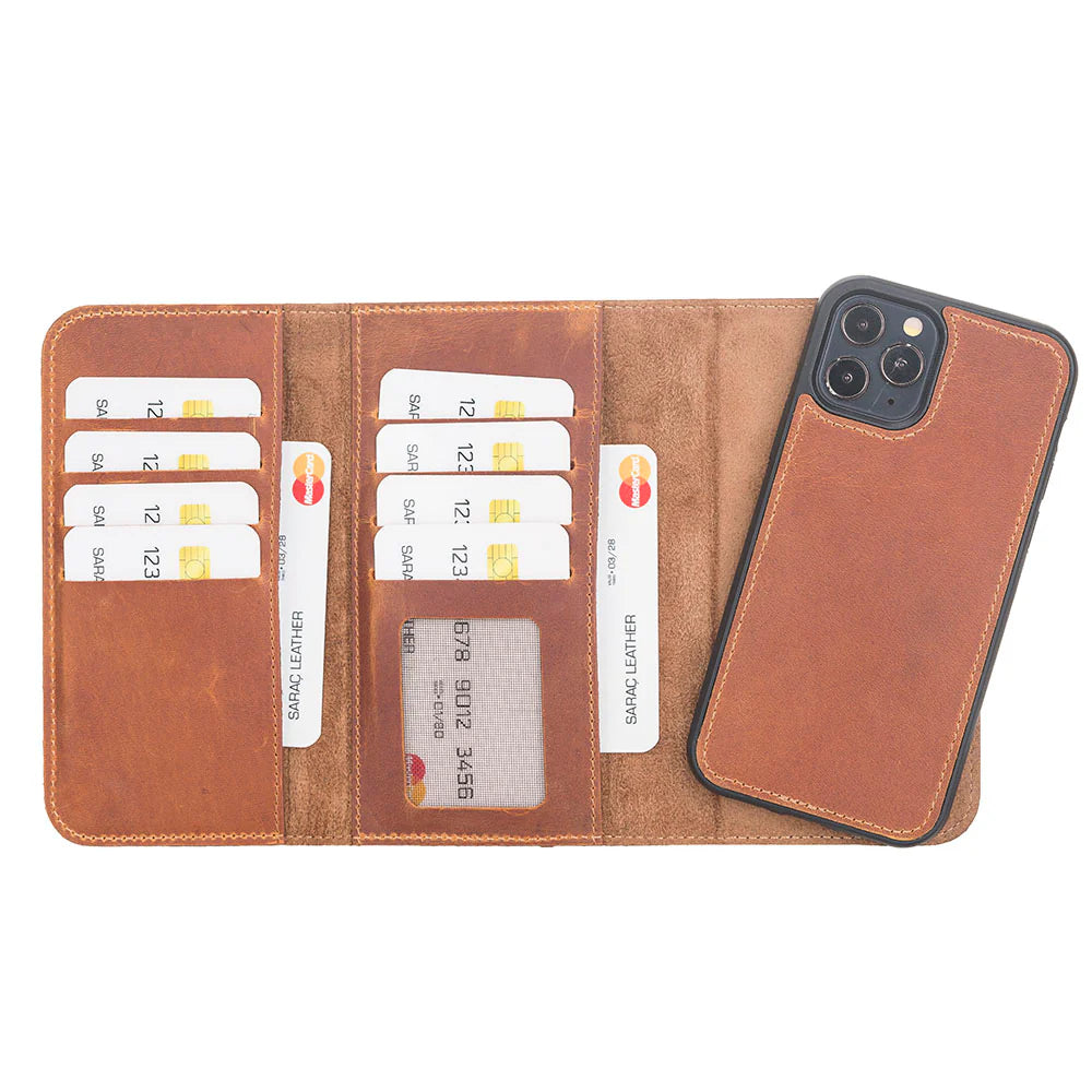 Santa I Phone 12 Pro Max Leather Detachable Wallet Case