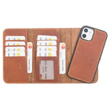 Santa I Phone 12 Mini Leather Detachable Wallet Case