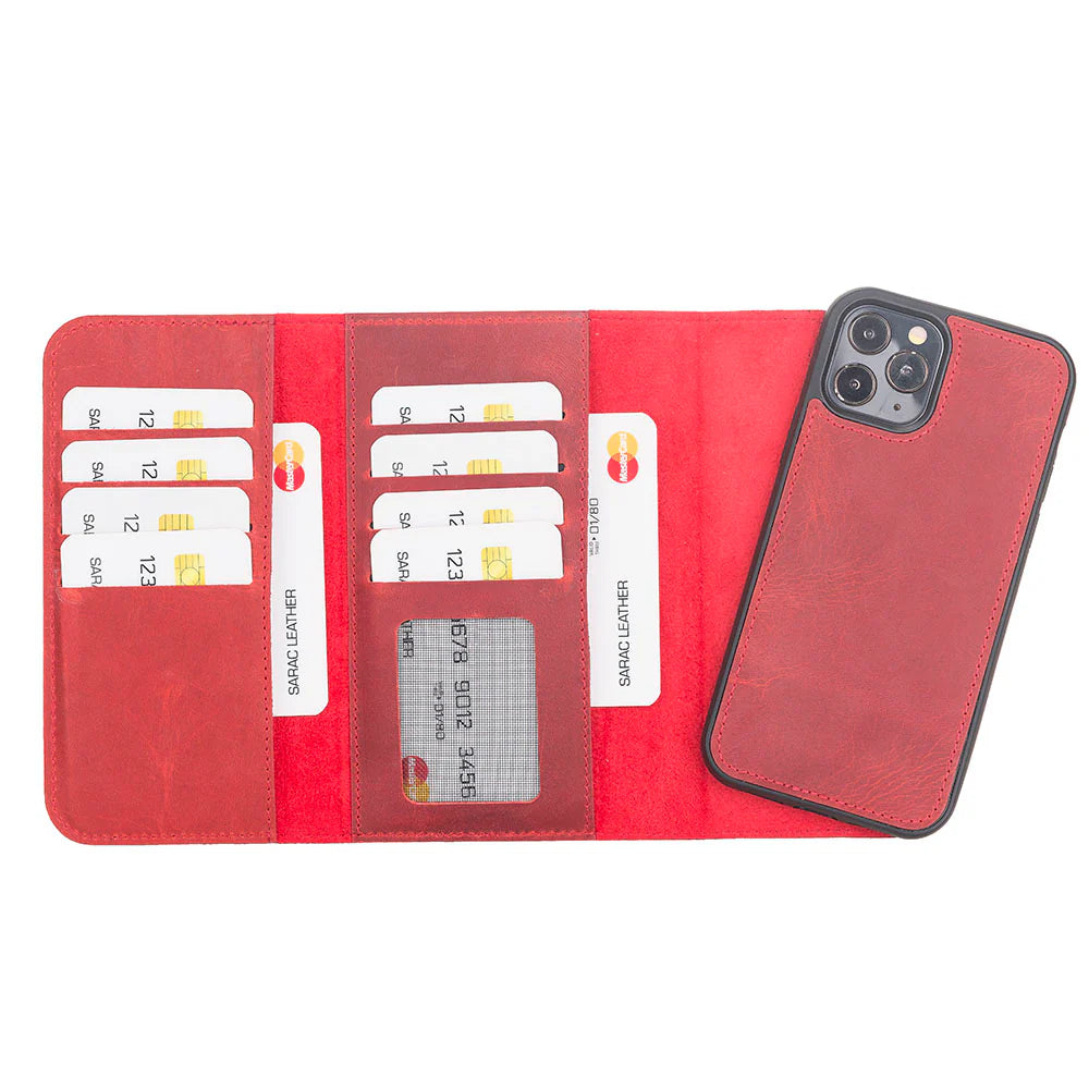 Santa I Phone 12 Pro Max Leather Detachable Wallet Case