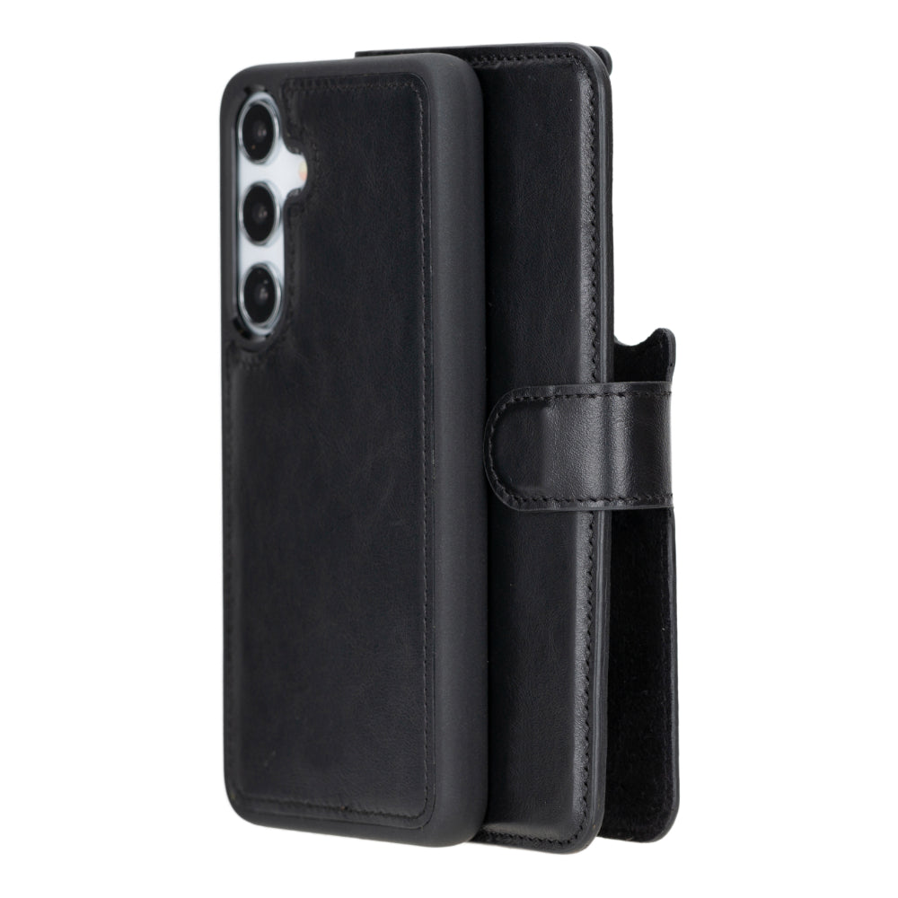 Sapiens Samsung Galaxy S25 Plus Detachable Leather Wallet Case