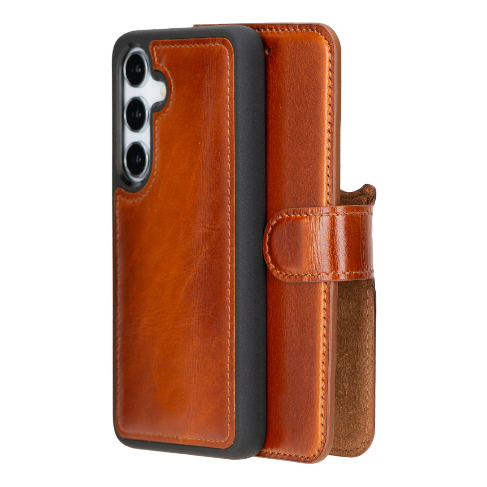 Sapiens Samsung Galaxy S25 Detachable Leather Wallet Case