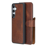 Sapiens Samsung Galaxy S25 Plus Detachable Leather Wallet Case