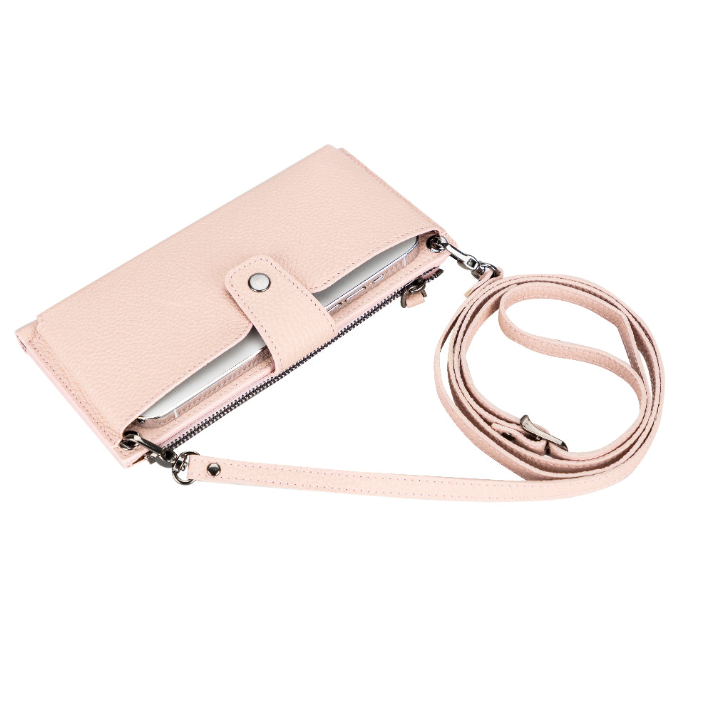Luvia Lozan Strap Leather Crossbody Wallet