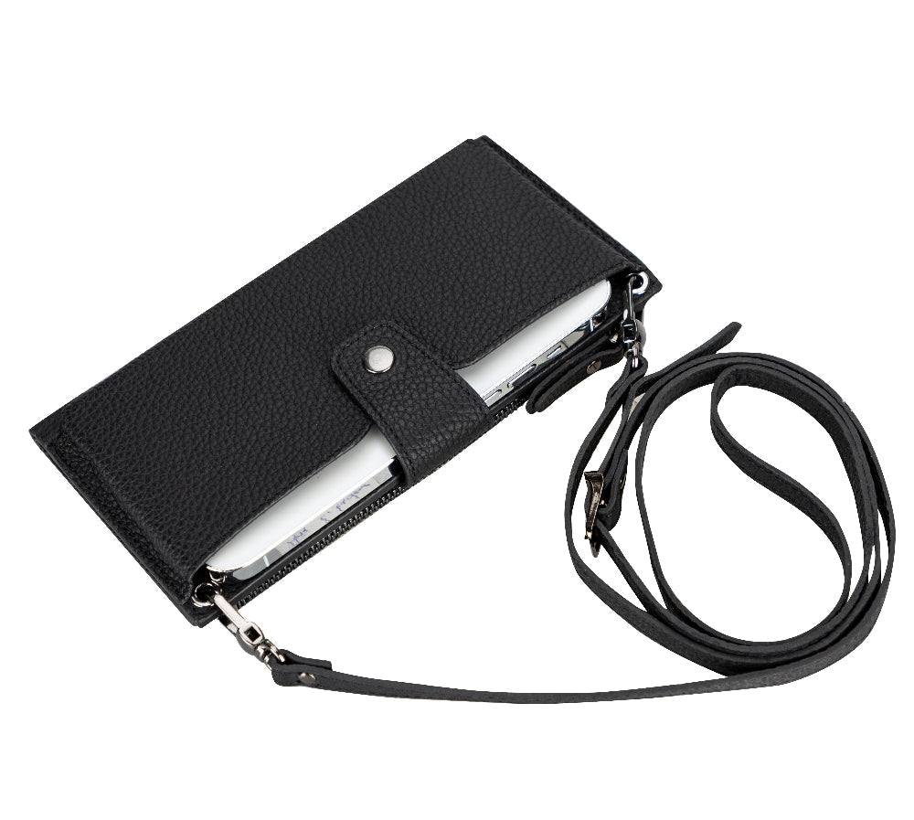 Luvia Lozan Strap Leather Crossbody Wallet
