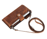 Luvia Lozan Strap Leather Crossbody Wallet