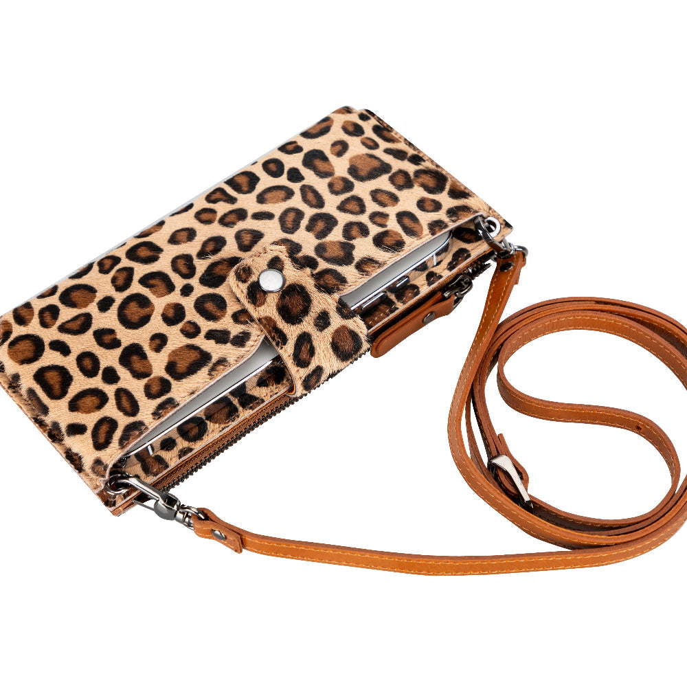 Luvia Lozan Strap Leather Crossbody Wallet