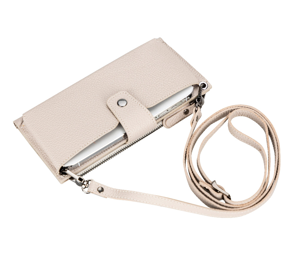 Luvia Lozan Strap Leather Crossbody Wallet