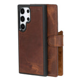Duo Leather Samsung Galaxy S24 Ultra Detachable Wallet Case