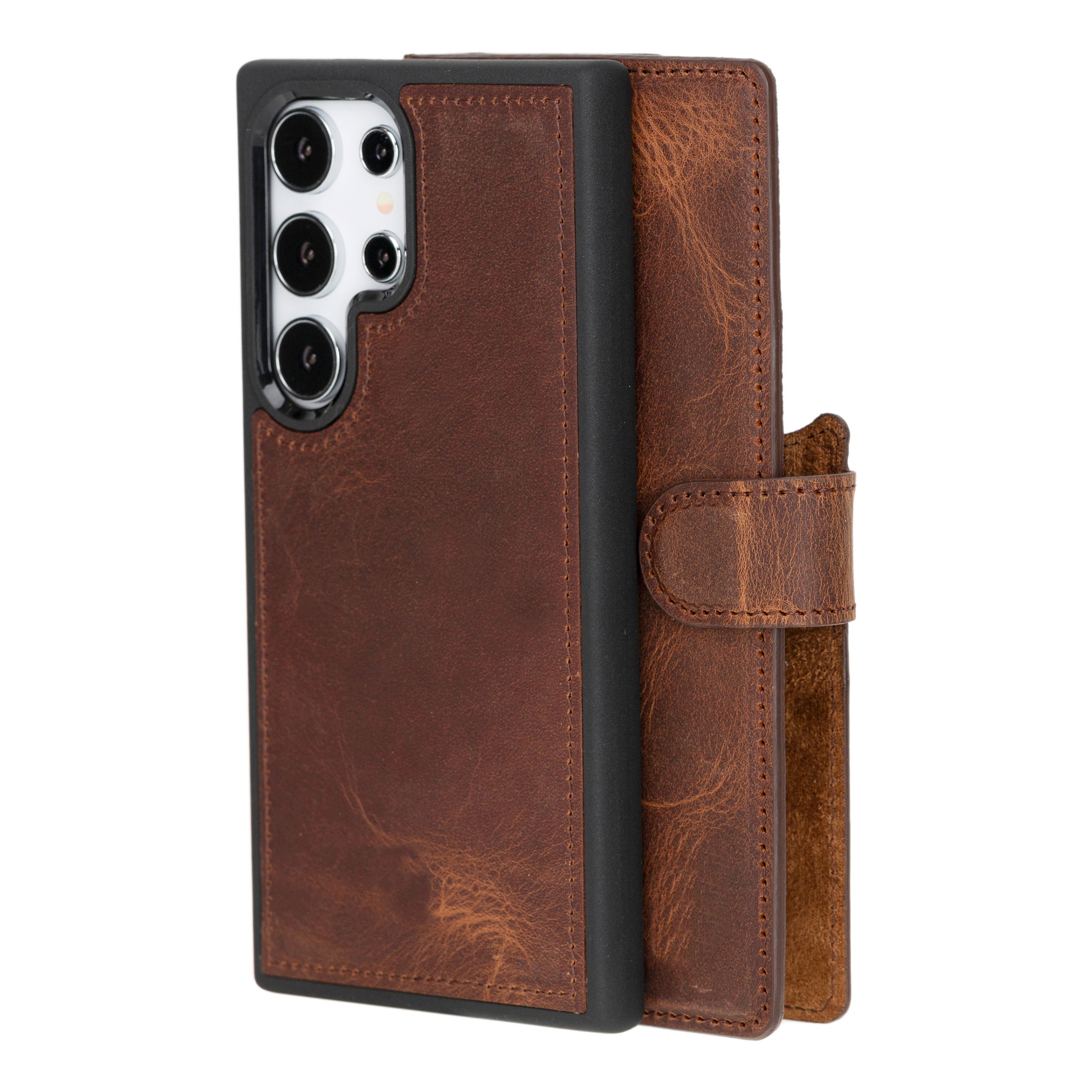 Duo Leather Samsung Galaxy S24 Ultra Detachable Wallet Case