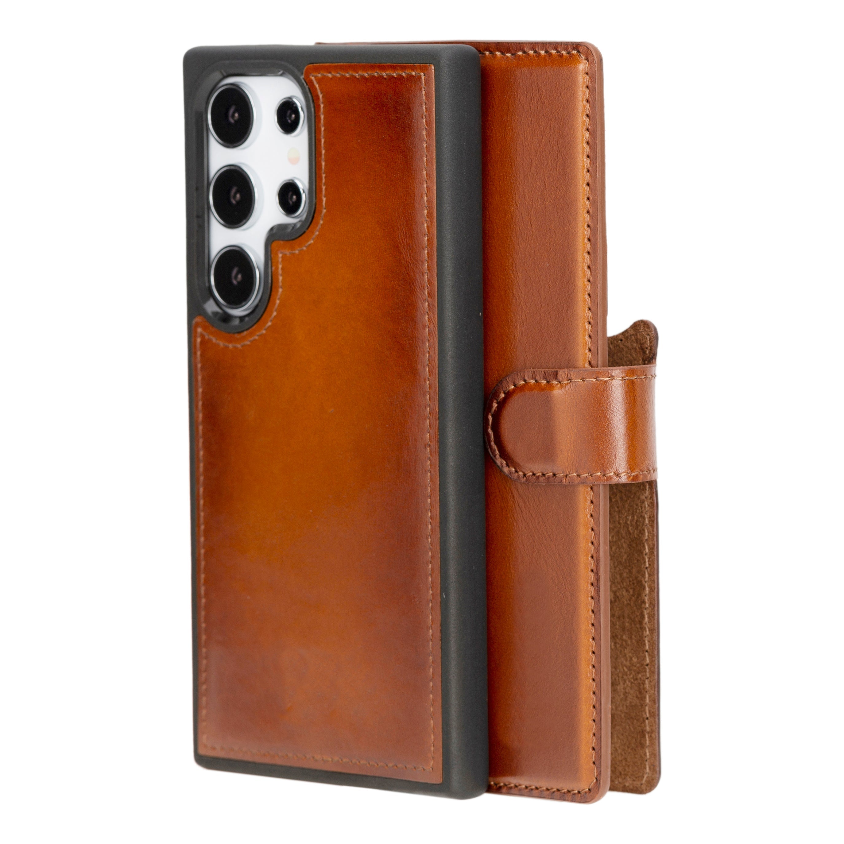 Duo Leather Samsung Galaxy S24 Ultra Detachable Wallet Case