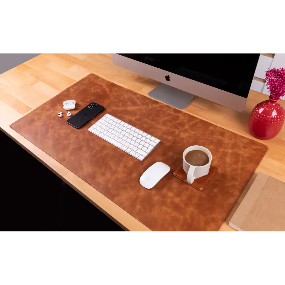Natural Leather Desk Mat Medium