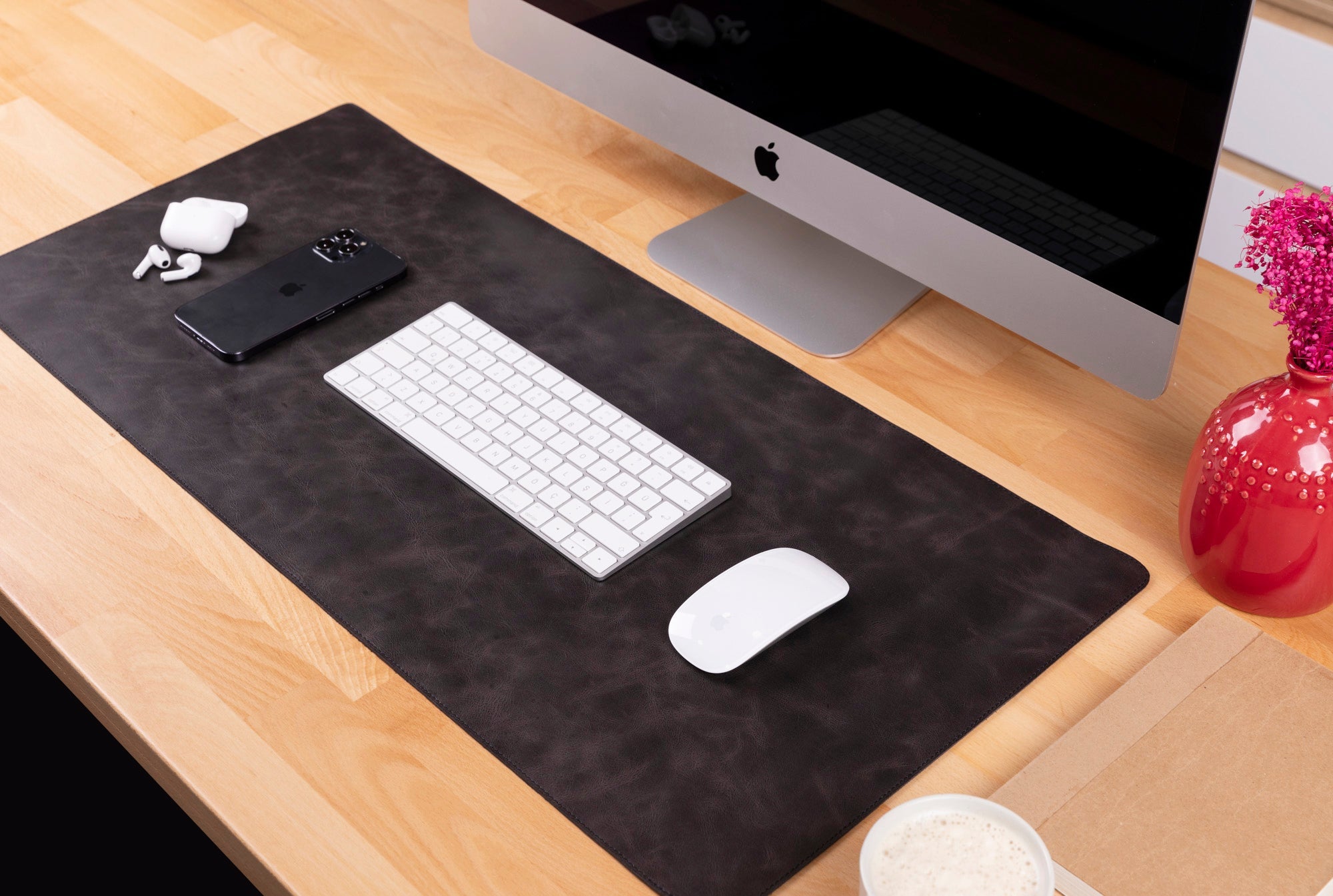 Natural Leather Desk Mat Medium