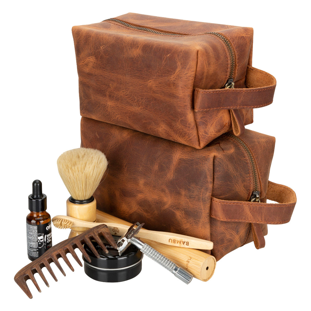 Vera Leather Dopp Kit, Large