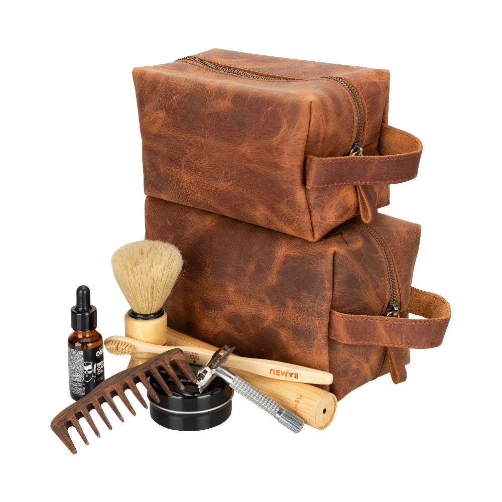 Vera Leather Dopp Kit, Large