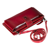 Luvia Lozan Strap Leather Crossbody Wallet