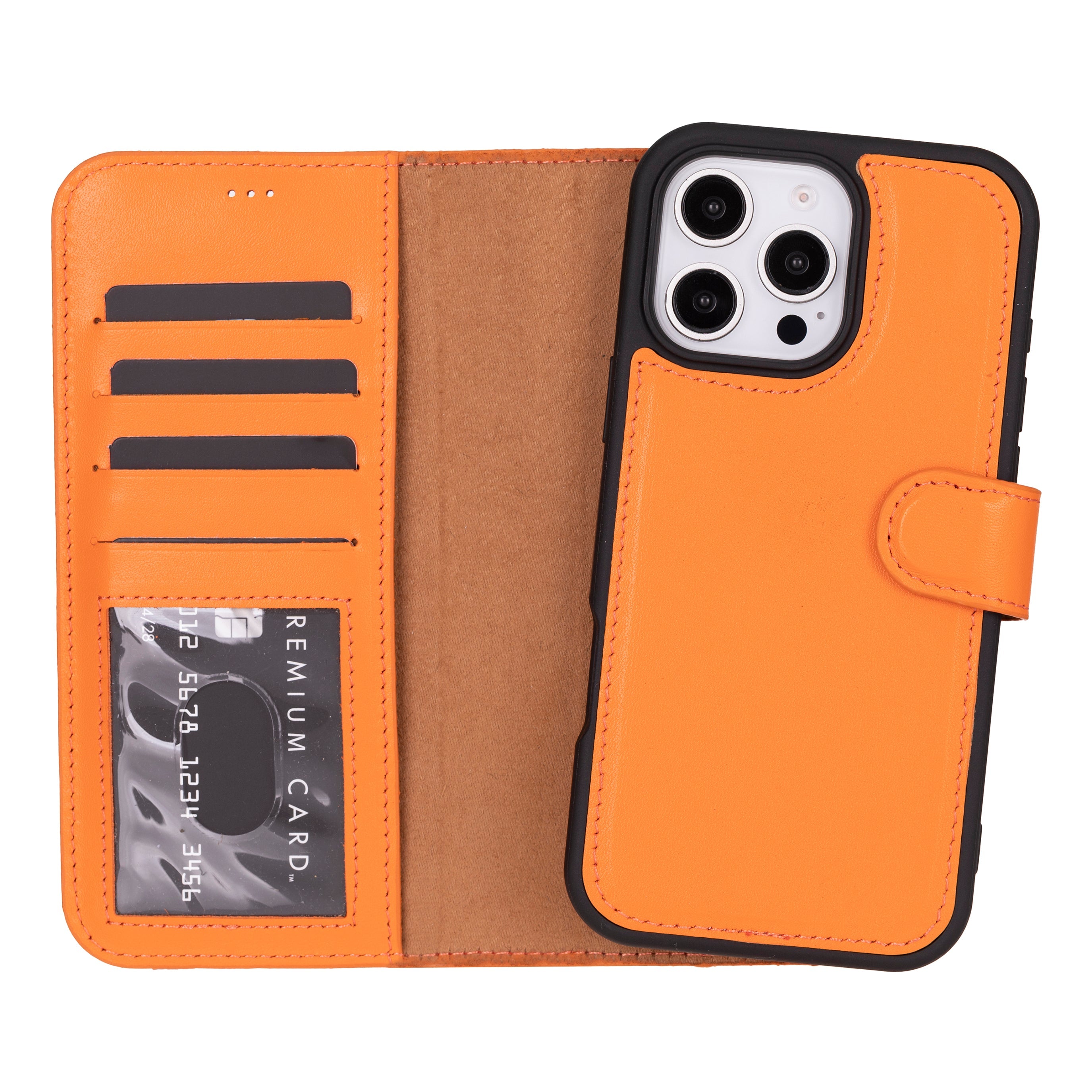 Magic I Phone 16 Pro Detachable Leather Wallet Case