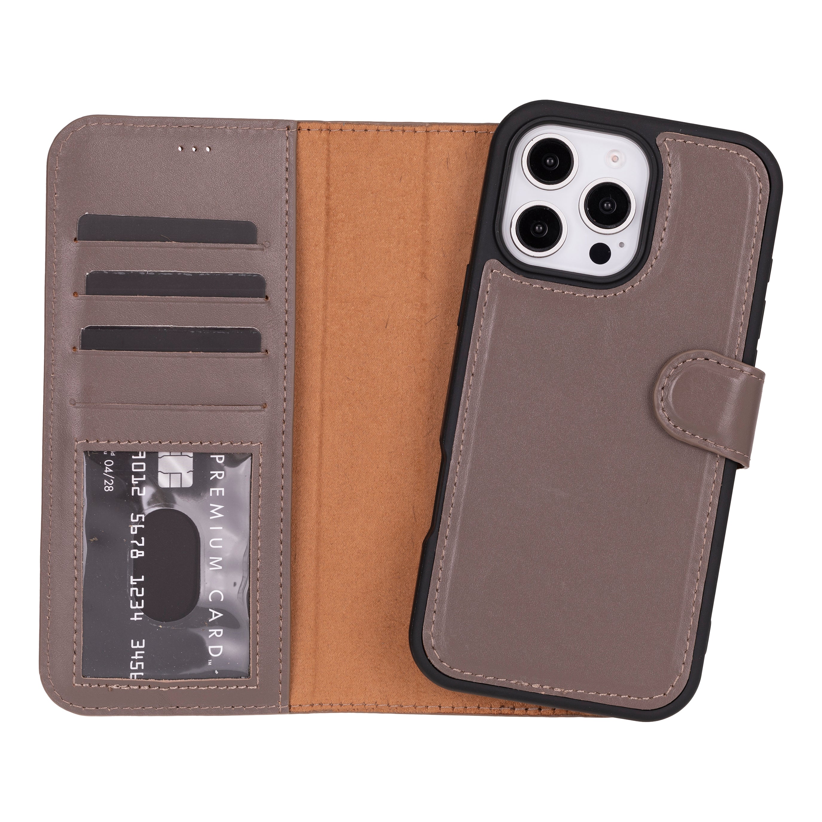 Magic I Phone 16 Pro Max Leather Detachable Wallet Case