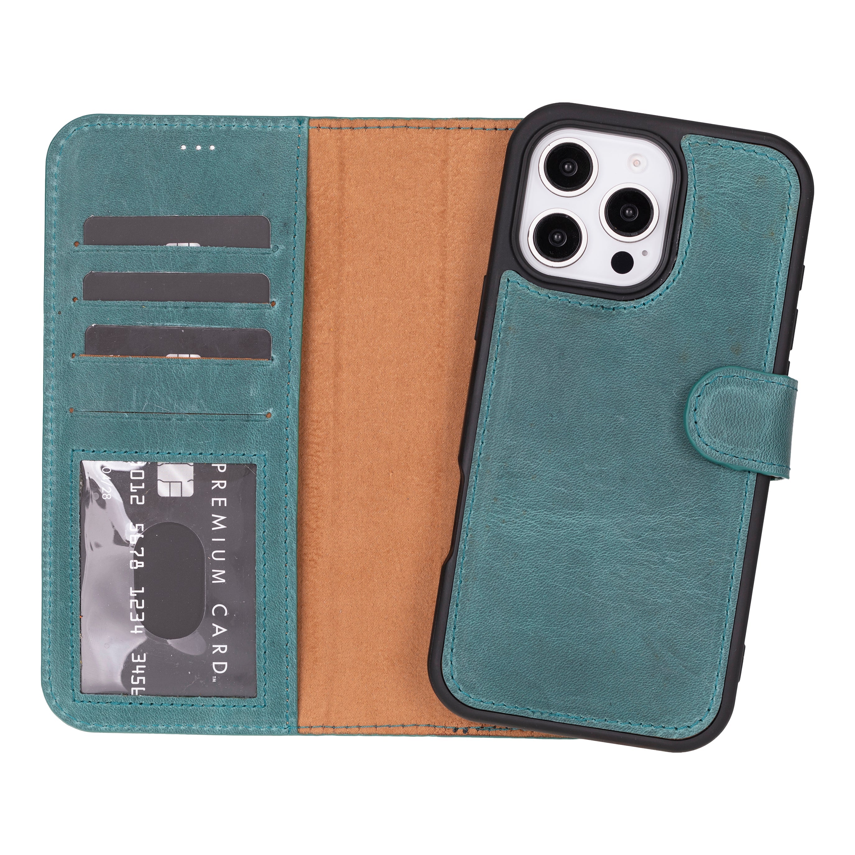 Magic I Phone 16 Pro Detachable Leather Wallet Case