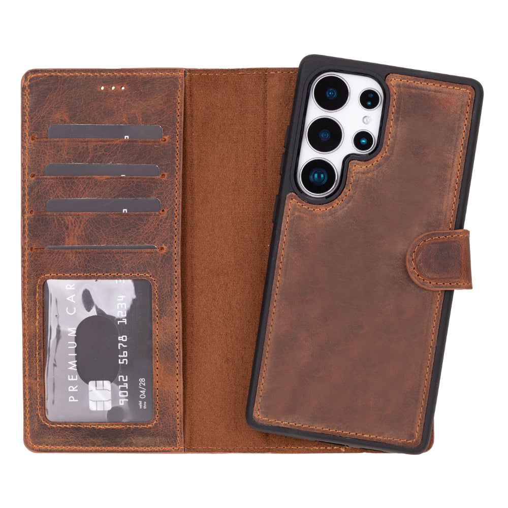 Sapiens Samsung Galaxy S25 Ultra Detachable Leather Wallet Case