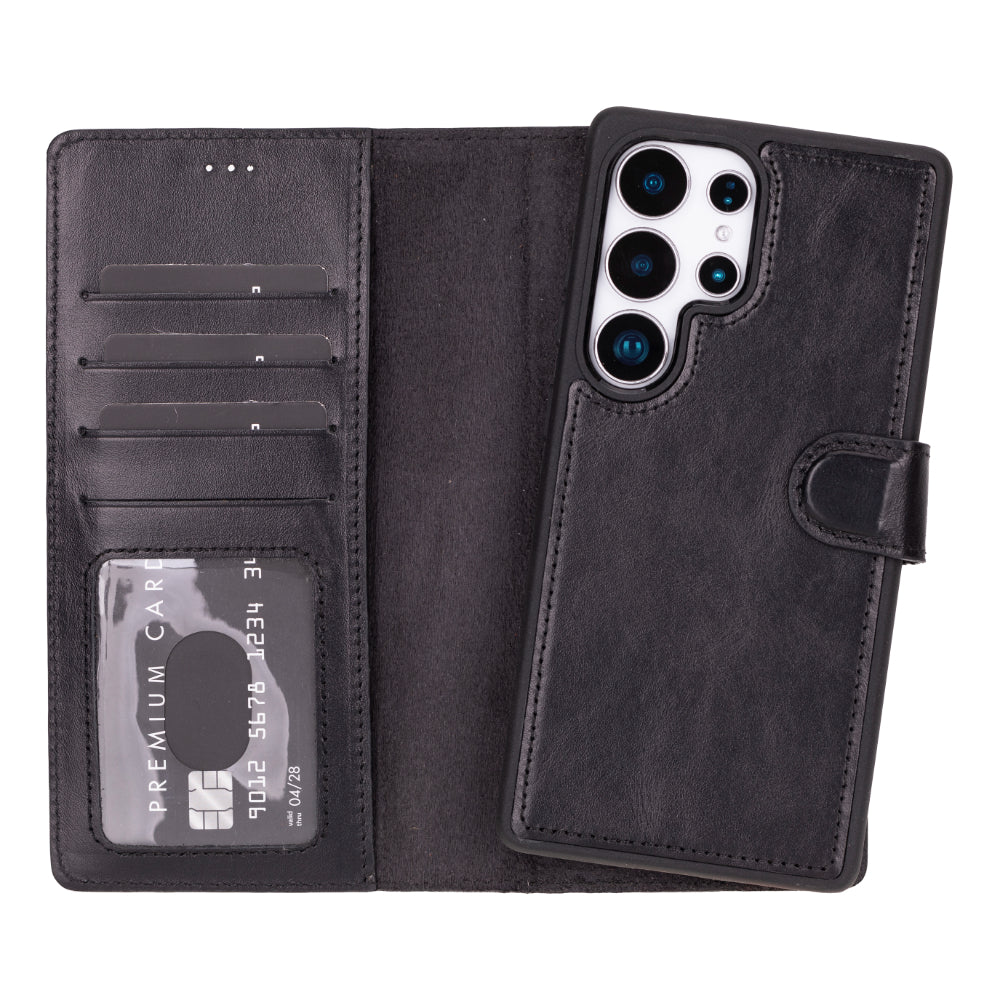 Sapiens Samsung Galaxy S25 Ultra Detachable Leather Wallet Case