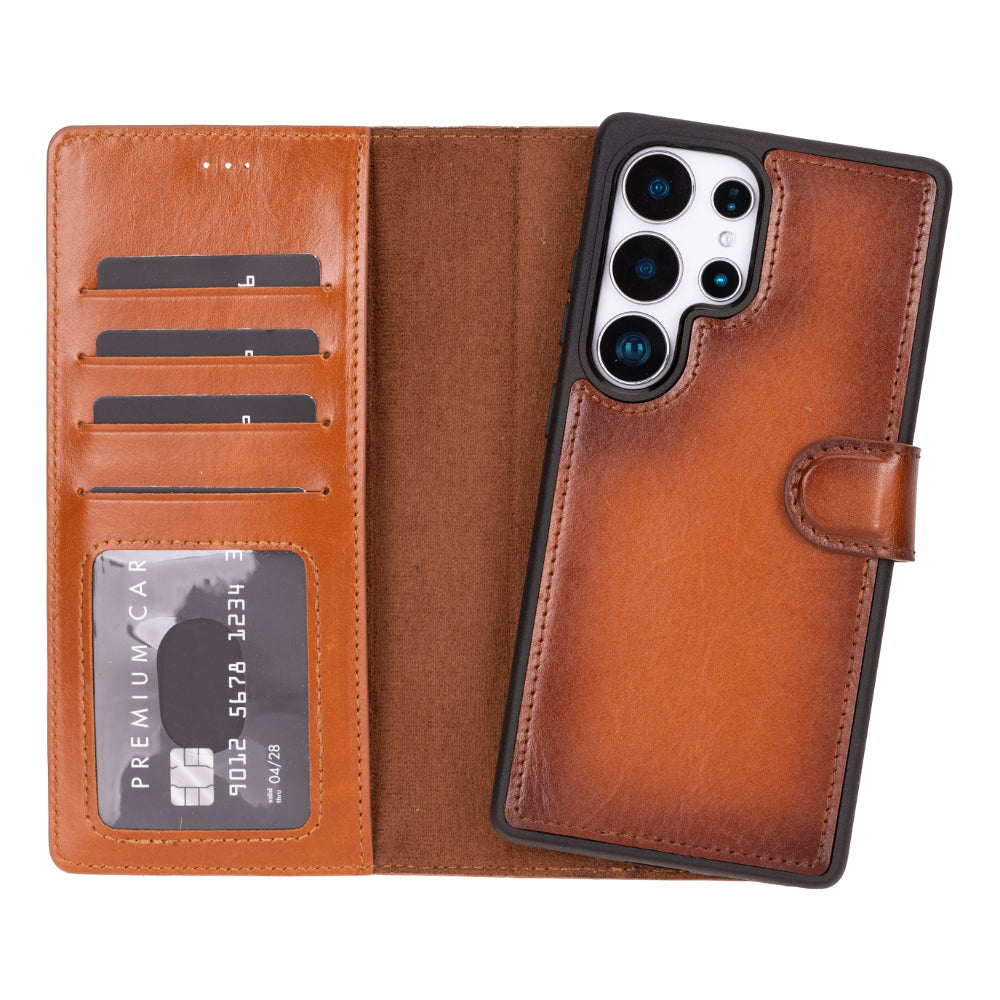 Sapiens Samsung Galaxy S25 Ultra Detachable Leather Wallet Case