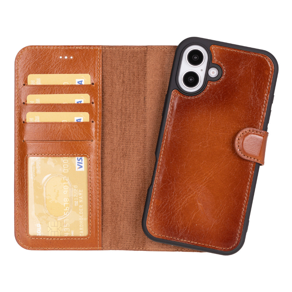 Magic I Phone 16 Plus Detachable Leather Wallet Case