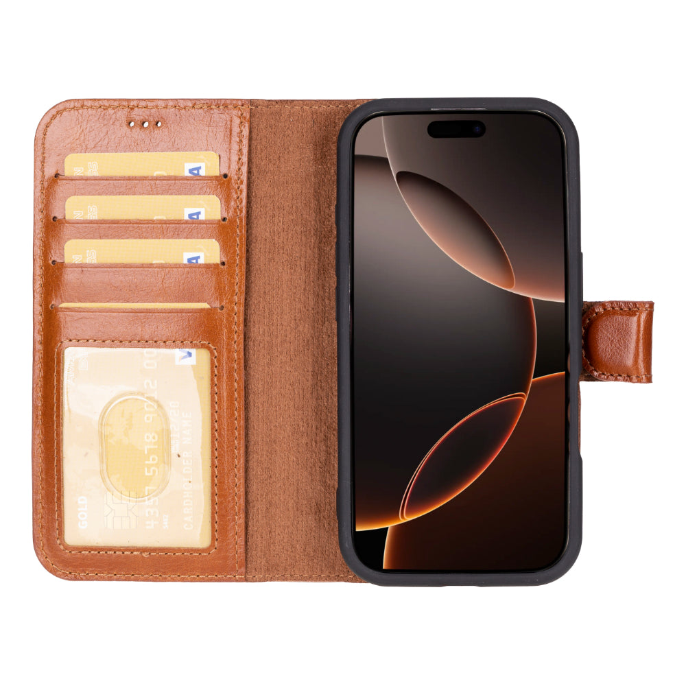 Magic I Phone 16 Pro Max Leather Detachable Wallet Case