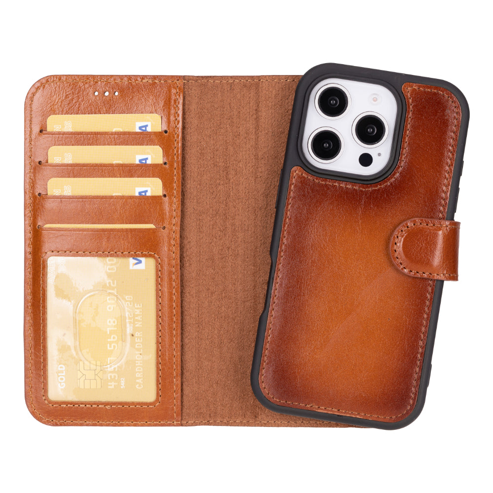 Magic I Phone 16 Pro Max Leather Detachable Wallet Case