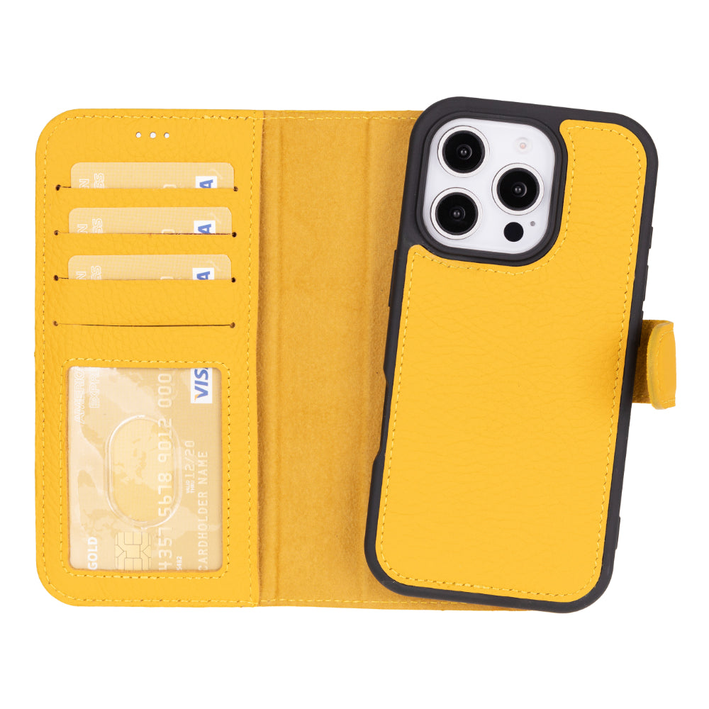 Magic I Phone 16 Pro Max Leather Detachable Wallet Case