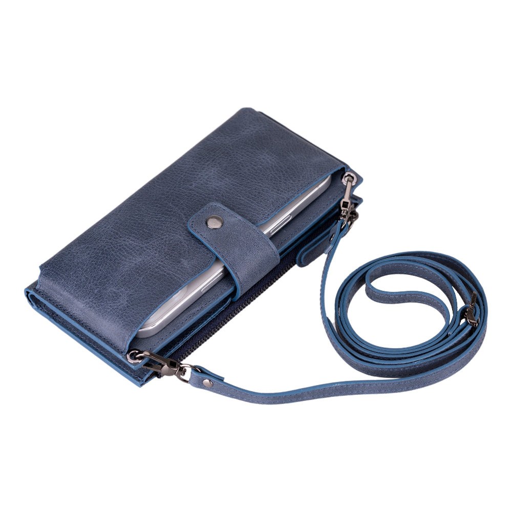 Luvia Lozan Strap Leather Crossbody Wallet