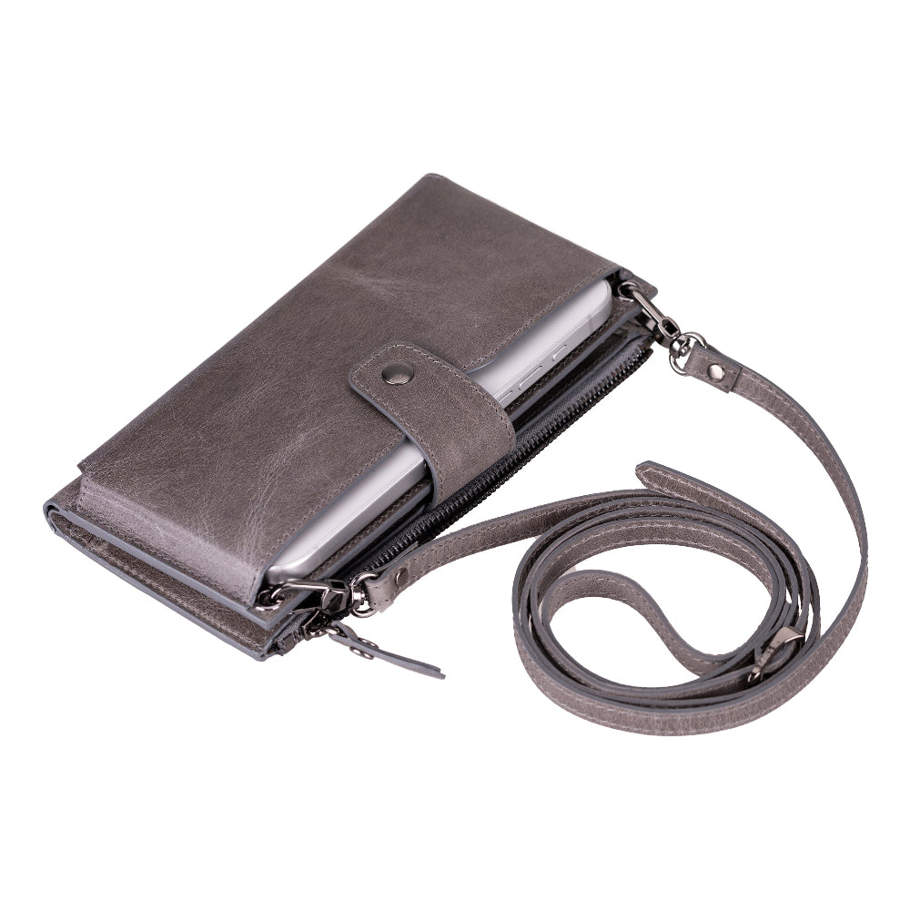 Luvia Lozan Strap Leather Crossbody Wallet