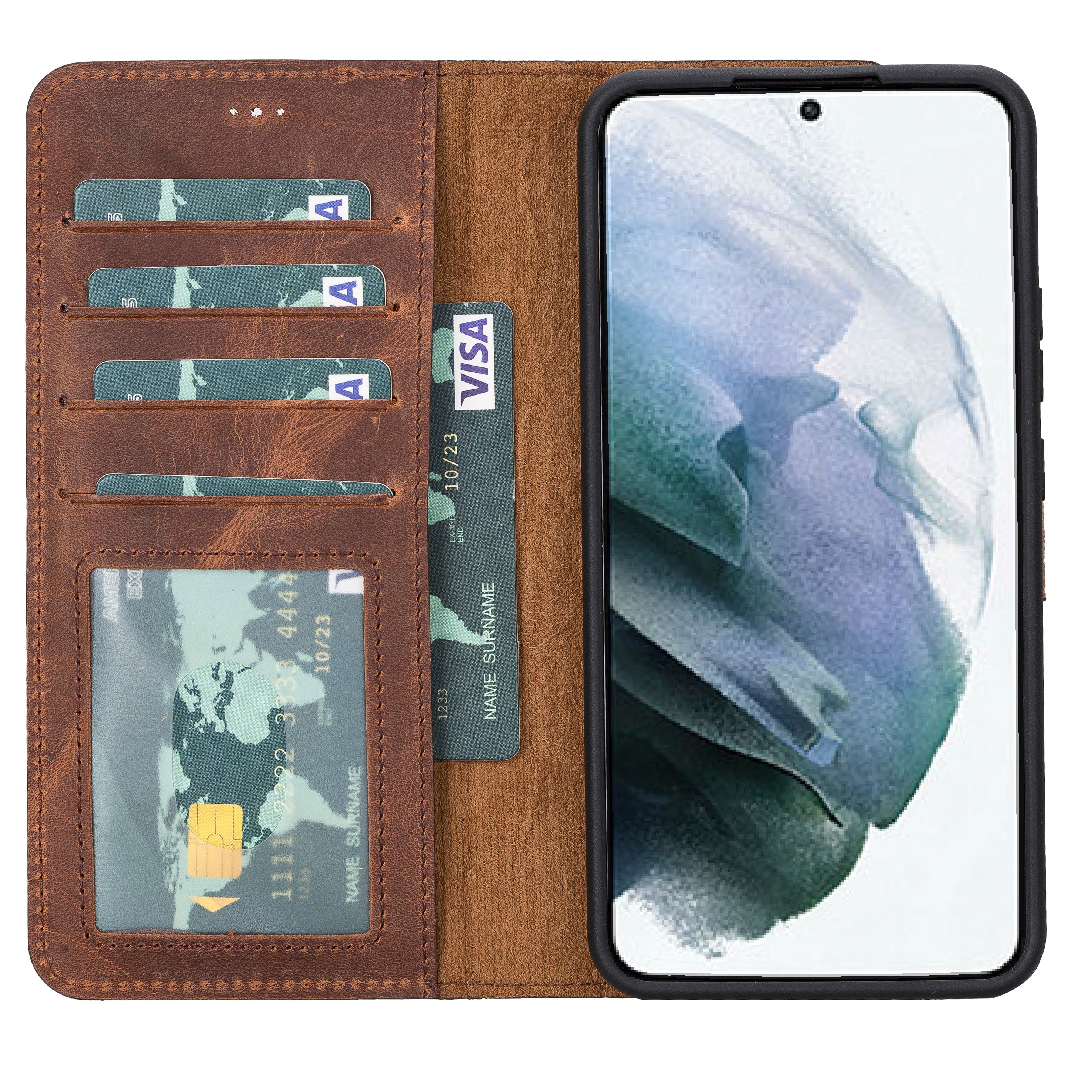 Sapiens Samsung Galaxy S22 Plus Leather Detachable Wallet Case