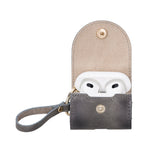 Mai Snap Air Pods 3 And Air Pods 4 Leather Case With Hook