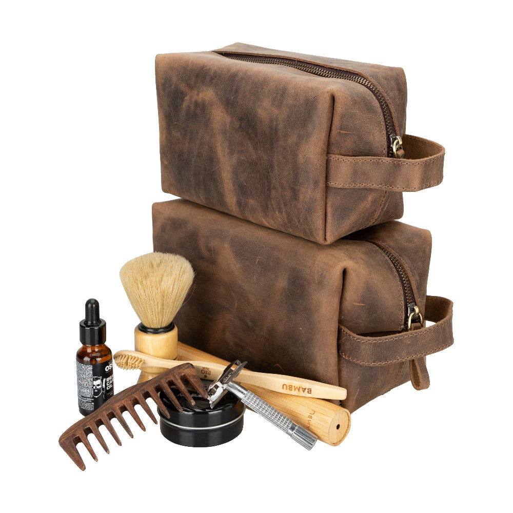 Vera Leather Dopp Kit, Large