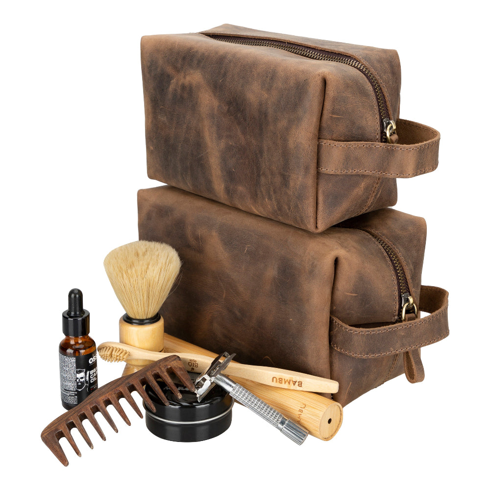 Vera Leather Dopp Kit, Large