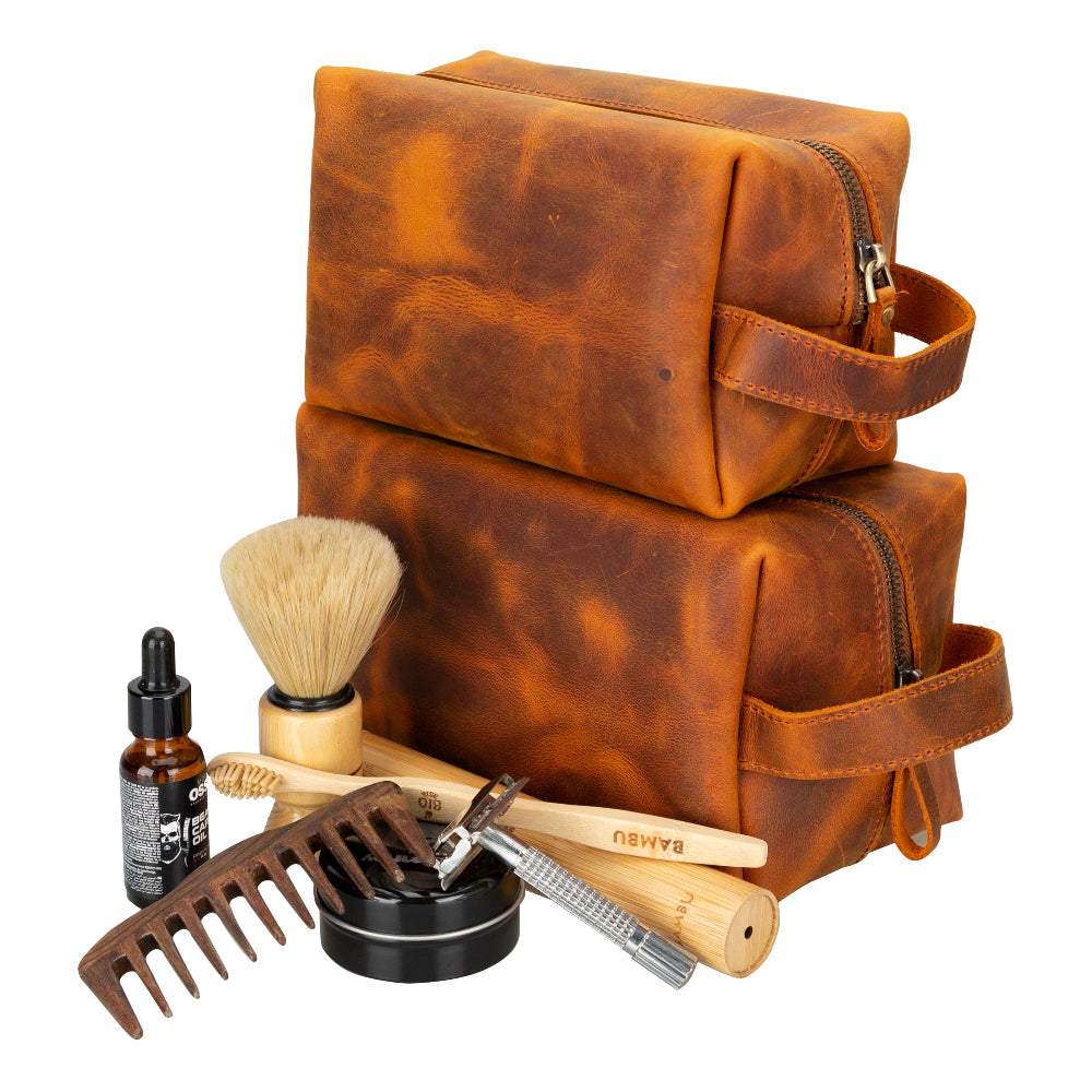 Vera Leather Dopp Kit, Large