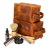 Vera Leather Dopp Kit, Large