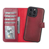 Apple iPhone 14 Leather Wallet Case / MWWN - Window Magic Apple iPhone 14 Pro Max 6.7" / Red