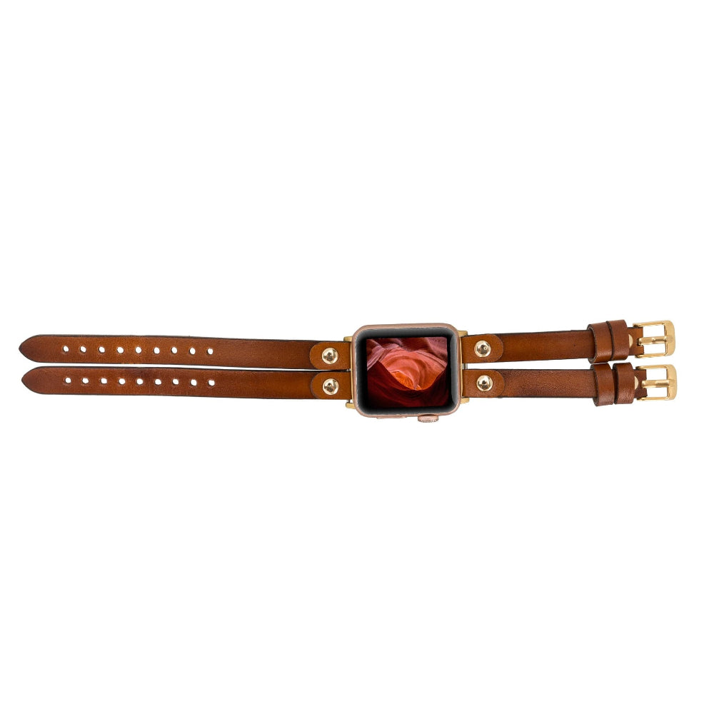 Durham Ely Apple Watch Leather Straps NU2 / Gold