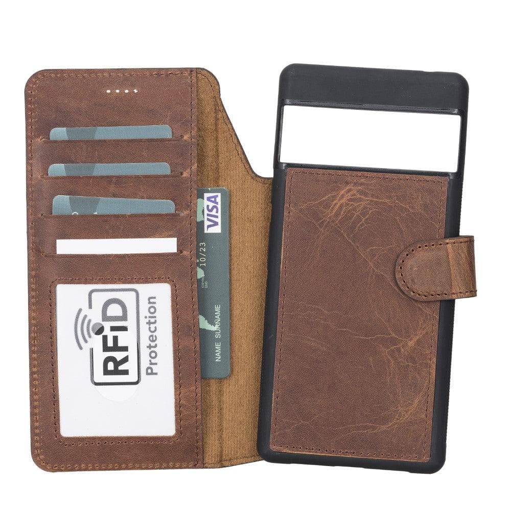 Google Pixel 6 Series Detachble Magnetic Wallet Leather Case RST2EF / Google Pixel 6 Pro
