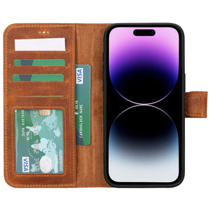 iPhone 15 Series Leather Wallet Case