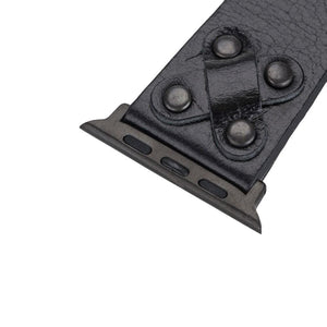 Leather Apple Watch Bands / Cross Style with Black Trok RST2EF