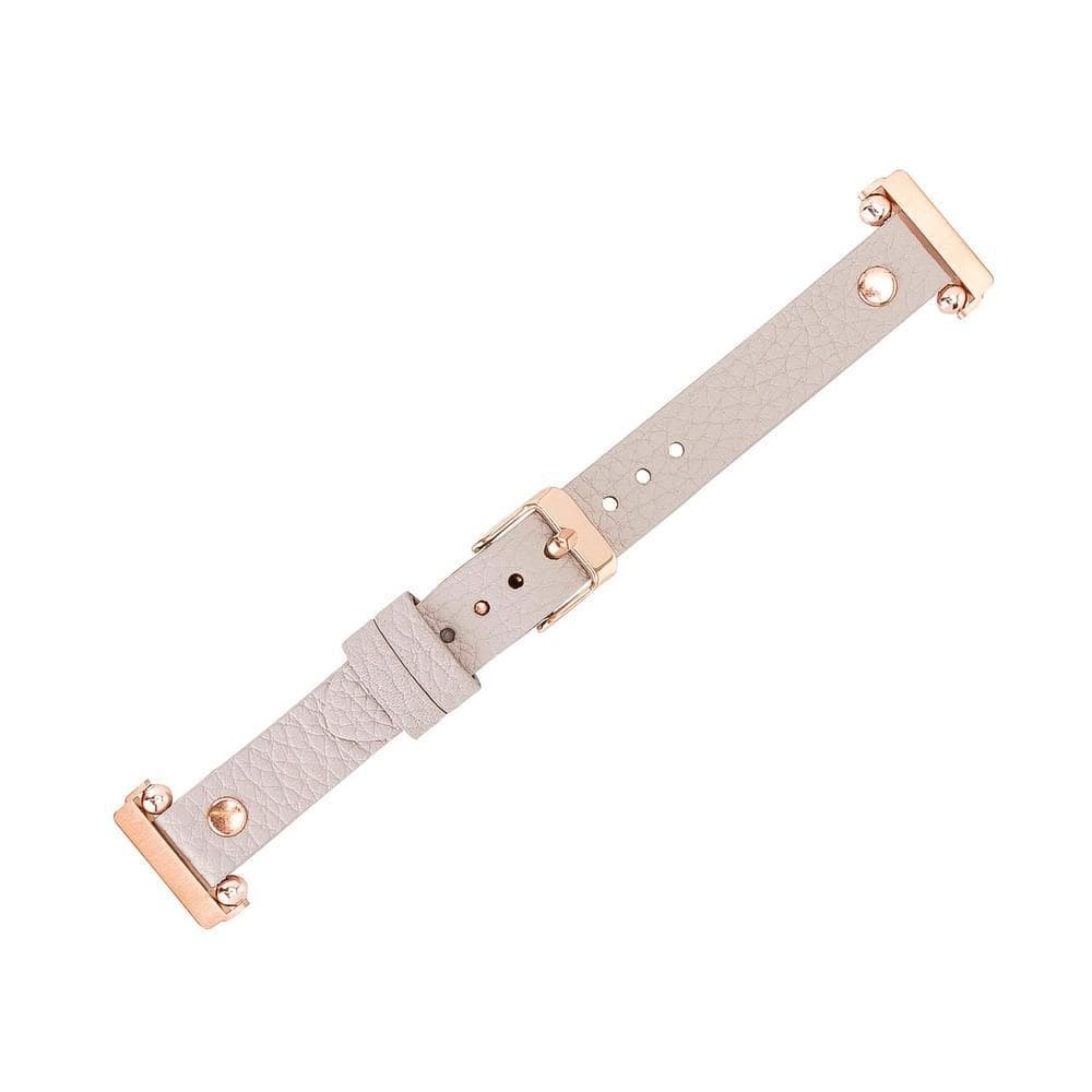 Leather Apple Watch Bands - Ferro Rose Gold Trok Style CZ12