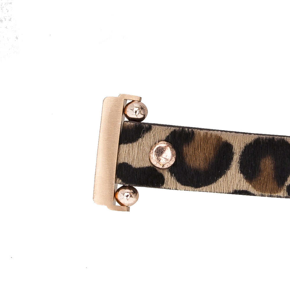 Leather Apple Watch Bands - Ferro Rose Gold Trok Style NU3