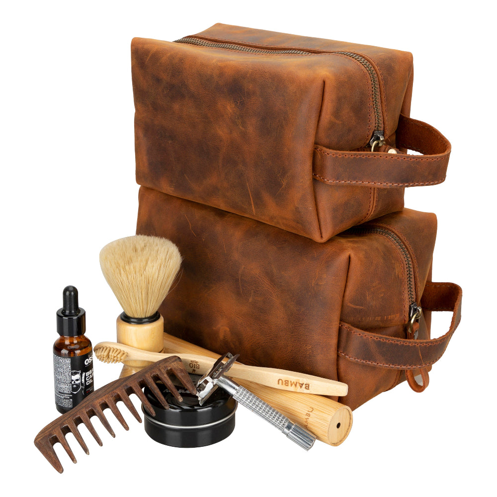 Vera Leather Dopp Kit, X Large