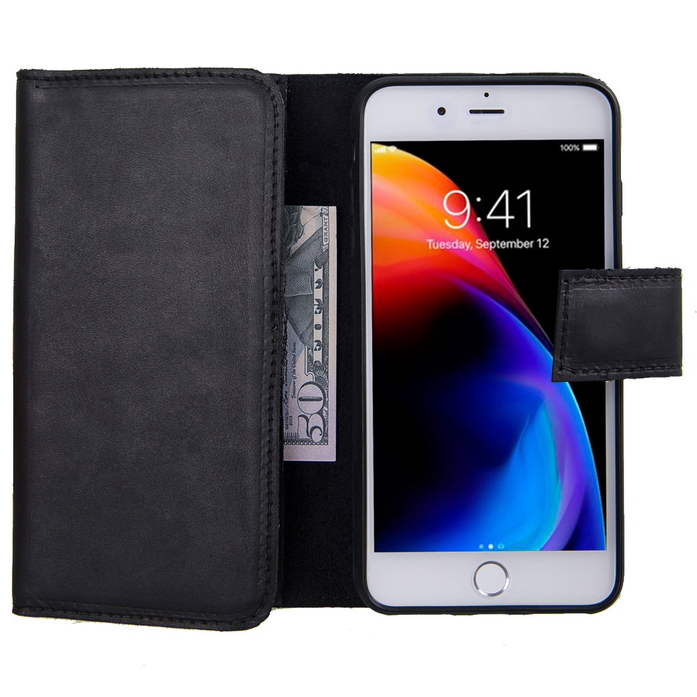 Santa I Phone Se / 8 / 7 Leather Detachable Wallet Case